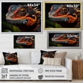 thumbnail image 4 of Designart "Amphibian Portrait Orange Reptile wall art" Animals Floater Framed Wall Art Print, 4 of 7