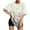 Beige, variant on TSADFHJI off The Shoulder Tops for Women T Shirt Women Summer Casual Loose Crew Neck Plus Size Short Sleeve Tunic Top T Shirt S White