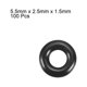 thumbnail image 2 of 100 Pcs Anillos O de Goma Nitrílica Negros de 5.5mm x 1.5mm NBR para Sellado de Aceite, 2 of 5