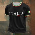 thumbnail image 2 of CONZONE Mens T-Shirts Short Sleeve T Shirts for Men Crew Neck Italy Day Graphic Casual Summer Tee Tops, 2 of 3
