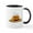 White/Black Inside, variant on CafePress - Snoopy Jack O Lantern 15 Oz Ceramic Large Mug - 11 oz Ceramic Mug - Novelty Coffee Tea Cup