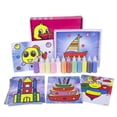 thumbnail image 2 of 12 paquetes de tarjetas para pintar con arena para niños, kit de manualidades con papel para colorear con 12 botellas de arena de colores para niños (rojo), 2 of 5