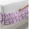 thumbnail image 2 of Abstract Bed Skirt, Scribble Motifs in Muted Purple Tones with Random Dots Modern Pattern, Elastic Bedskirt Dust Ruffle Wrap Around for Bedding Decor, 4 Sizes, Lilac Quartz and White, by Ambesonne, 2 of 2