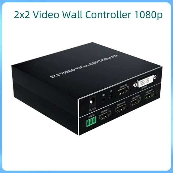 2x2 Video Wall Controller 1080p TV Splicing Box 1x2 1x3 1x4 2x1 3x1 4x1 HD DVI Switch 4 Screen Splicer Processor