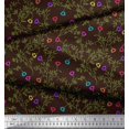 thumbnail image 3 of Soimoi Cotton Cambric Fabric Leaves & Floral Artistic Printed Fabric 1 Yard 56 Inch Wide, 3 of 3