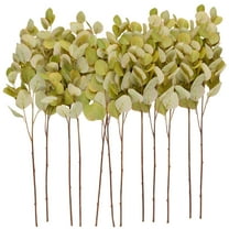 33" Leaf Tall Eucalyptus Stem Plastic Artificial Foliage, by DecMode (12 Count)
