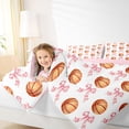 thumbnail image 4 of Feelyou Basketball Sport Twin Comforter Sets, Pink Kawaii Bow-tie Bedding Set, 2pcs, 4 of 8