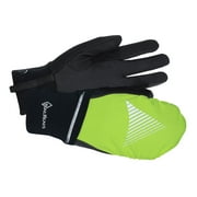 Convertible Running Gloves - Black / HI-VIS