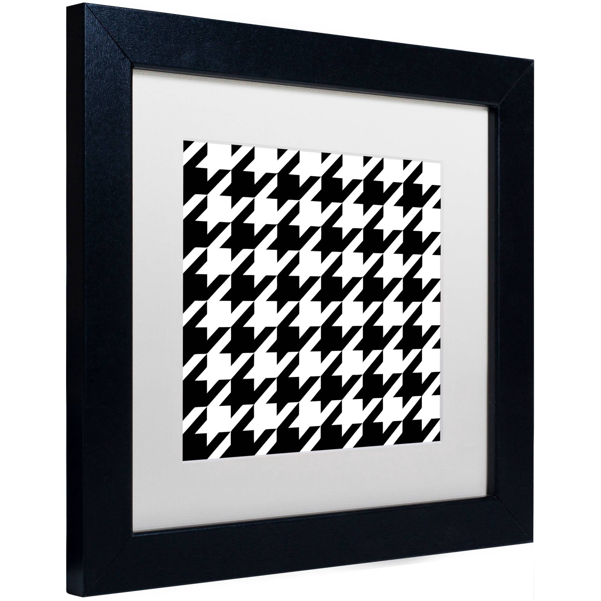 Trademark Fine Art "Houndstooth II" Canvas Art by Color Bakery White Matte, Black Frame
