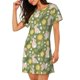 thumbnail image 2 of Balery Happy Easter Camisón de manga corta con cuello redondo para mujer, cómodo y elegante., 2 of 6