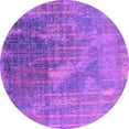 thumbnail image 1 of Ahgly Company Indoor Round Oriental Purple Industrial Area Rugs, 3' Round, 1 of 4