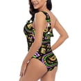 thumbnail image 4 of Easygdp Mardi Gras3 Women's One Shoulder Ruffle Monokini Bathing Suits with Removable Chest Pad, Quick Drying - X-Large, 4 of 8