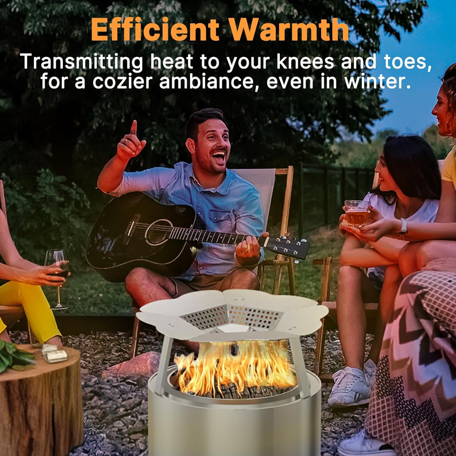 Heat Deflector for Solo Stove Bonfire, 19.5" Solo Stove Bonfire Accessories, 304 Stainless Steel Fire Pit Heat Deflector with Carrying Handle & 3 Legs, Heat Diffuser for Outdoor Indoor Fire Pits