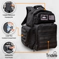 thumbnail image 4 of Bolsa para pañales para papá: mochila militar estilo Molle hecha de poliéster resistente al agua 900D con correas extralargas más anchas, bolsa para pañales sucios, dispensador de toallitas para bebés, 4 of 5