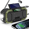 thumbnail image 1 of Emergency Radio Splashproof Bluetooth Speaker Portable AM/FM Solar Crank Radio with Torch LED Reading Lamp Solar Panel 5000 mAh Power Bank Outdoor Camping Dynamo Radio, 1 of 7
