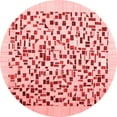 thumbnail image 1 of Ahgly Company Indoor Round Solid Red Modern Area Rugs, 4' Round, 1 of 4