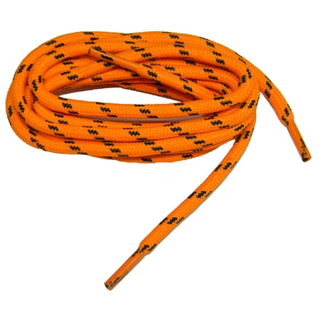 

(2 pair pack) 40 Inch 102 cm Orange with Black proTOUGH reinforced with Dupont Kevlar Round 6mm diameter Heavy Duty Boot Shoelaces