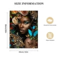 thumbnail image 2 of ARISTURING  African American Art With Butterflies Leopard With Woman Wall Art Leopard Jungle Safari Animal Black Girl Artwork Prints For Bedroom Living Room Framed, 2 of 5