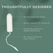 Veeda Natural Cotton Tampons, Super Absorbency, Non-Applicator, Unscented, 32 Count