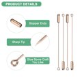 thumbnail image 2 of 10-Pack Brooch Stick Pins, 2.8 Inch Copper Long Needle Eye Pin with Stopper Ends for DIY Clothing/Accessories/Suit tie/hat/Scarf/Jewelry, Straight Flat Head Pins [Rose Gold], 2 of 6