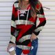 thumbnail image 2 of Blusa suelta informal con cuello en V y manga larga con estampado de moda para mujer Pompotops gfhjh11411, 2 of 6