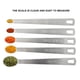 thumbnail image 5 of Juego de 5 cucharas medidoras de condimentos de acero inoxidable para cocina y repostería., 5 of 7