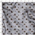thumbnail image 4 of Soimoi Gray Poly Georgette Fabric Text & Cupcakes Food Print Sewing Fabric Yard 52 Inch Wide, 4 of 6