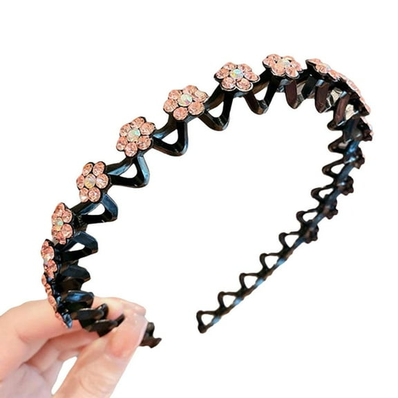 ZOUBAOQ Womens Bangs Wavy Hair Band Flower Invisible Wave Hairband Bangs For Women Girls Accessories Hair