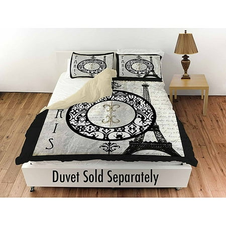 Thumbprintz Paris Circle Eiffel Tower Standard Sham, 30" x 22