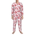 thumbnail image 3 of Naloa Valentine Gnomes Men’s Pajamas Set - Long Sleeve Button Down Sleep Shirt and Pajama Bottoms Sleepwear Set-XX-Large, 3 of 7