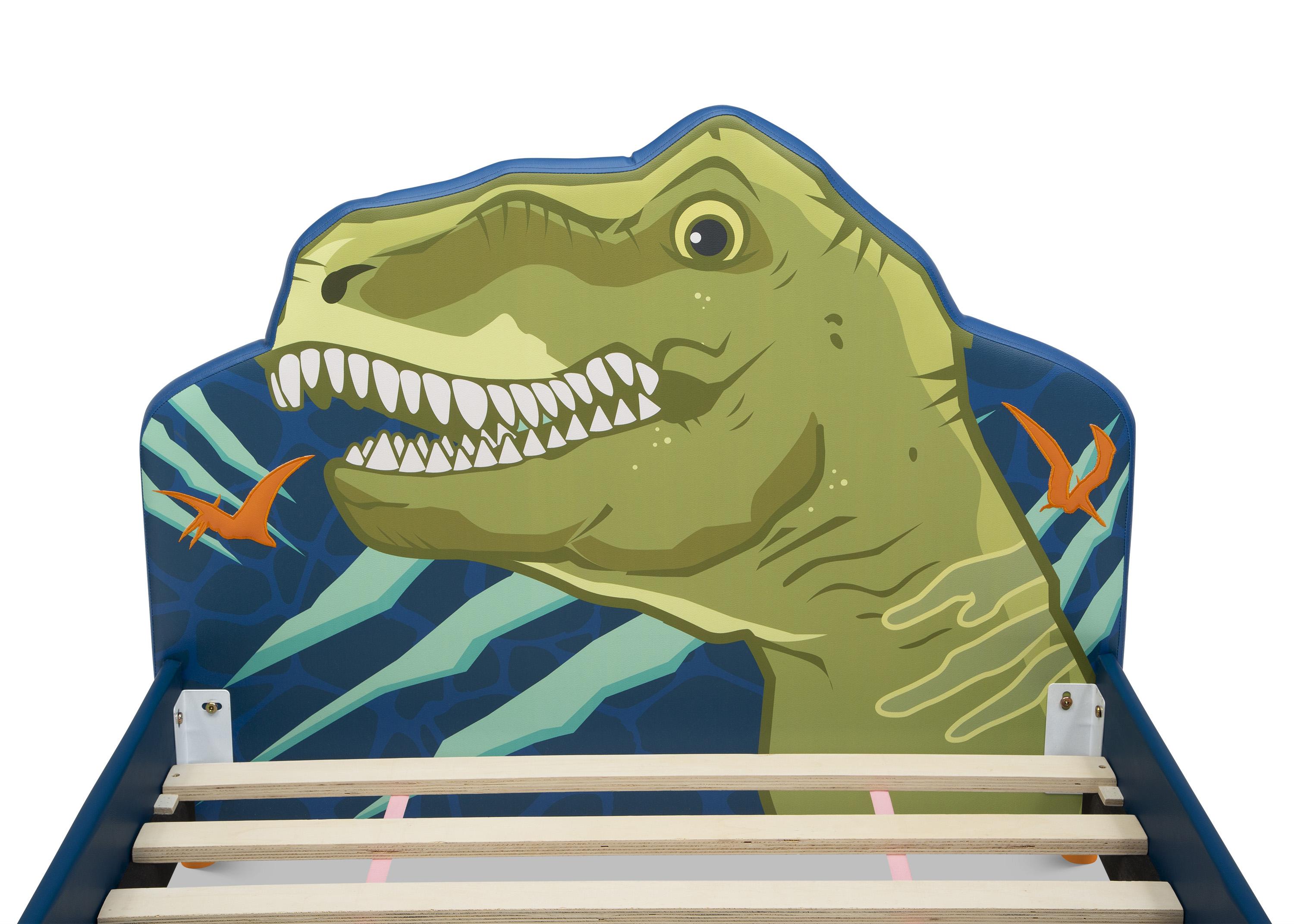 Delta Children Dinosaur Upholstered Twin Bed, Blue photo 7