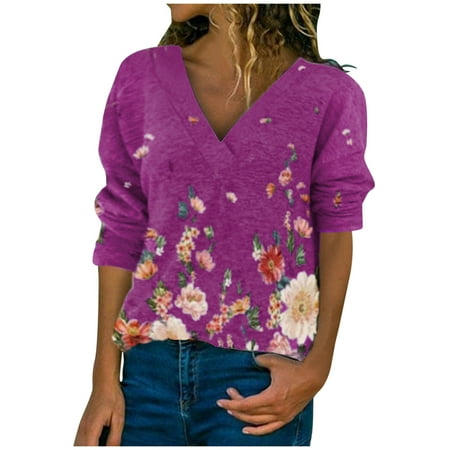 

ASEIDFNSA Oversized Pajama Shirts for Women Stretch Shirt Top for Women V-Neck Street Causal Fashion Blouse