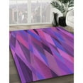 thumbnail image 3 of Ahgly Company Machine Washable Indoor Rectangle Transitional Purple Daffodil Purple Area Rugs, 5' x 8', 3 of 7