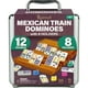 thumbnail image 1 of Juego de dominó Mexican Train Queensell con 8 soportes, doble 12, 1 of 7