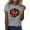 Grey, variant on Womens Valentine'S Day Shirts Fashion Short Sleeve Print Round Neck Daily Wear Ladies Clothing,Grey,3XL