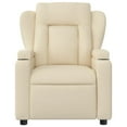 thumbnail image 5 of vidaXL Massage Recliner Chair Cream Fabric, 5 of 5