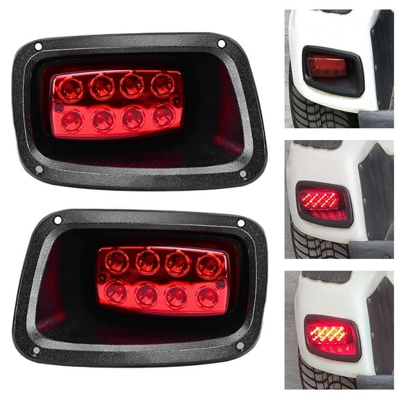 LED Golf Cart Tail Lights Kit for EZGO TXT, 12V Rear Taillight Replacement Assembly Bright Brake Light Upgrade for TXT Golf Carts 1996-2013 Gas & Electric