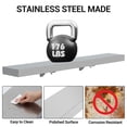 thumbnail image 5 of Accreate Concession Shelf - Trapezoidal Edge Stainless Steel Drop Down Folding Serving Food Shelf, Stand Serving for Concession Trailer Serving Window, for Food Truck, Grill Area, Restaurant, Garage, 5 of 8