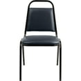 thumbnail image 4 of (Pack of 4) NPS® 9100 Series Vinyl Upholstered Stack Chair, Midnight Blue Seat, Black Sandtex Frame, 4 of 7