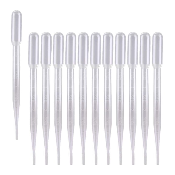 StonyLab Pipette Droppers 3 ml, Graduated Plastic Transfer Pipettes for Essential Oils, Clear and Dis (3ml, 100 packs)