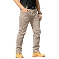 thumbnail image 3 of Dwelliawo Cargo Pants for Men Hiking Relaxed Fit Work Waterproof Stretch Tactical Lightweight Outdoor Travel Pant Khaki XL, 3 of 5