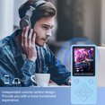 thumbnail image 6 of Suodoka MP3 MP4 Player Bluetooth 5.0 Super Thin 1.8 Inch Color Screen HiFi Music Video Digital Audio Player 128GB Expandable Memory Portable Media Player Voice Recorder E-Book Support Blue, 6 of 9