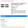 thumbnail image 2 of Front Brake Pad Set - Compatible with 2007 - 2008 Chevy Tahoe, 2 of 2