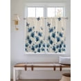 thumbnail image 2 of Navy Blue Floral 2 Panel Kitchen Curtains for Windows, Spring Flowers Rustic Butterfly Bathroom Privacy Curtain, Home Décor Window Treatment for Bedroom/Living Room 55"x45", 2 of 6