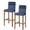 Blue, variant on Grey Striped Bar Stool Covers Set of 4, Vintage Stripes Ombre Stretch Washable Bar Chair Covers with Backs, Removable Pub Counter Height Chair Cover for Kitchen Dining Room Cafe