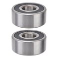thumbnail image 2 of 2Pcs Double Row Ball Bearing Steel Ball Bearings Double Shielded Flange for Planetary Reducer, 2 of 8