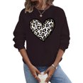 thumbnail image 6 of Women's Valentine's Day Shirts Top Long Sleeve Shirts for Women Fashion Valentine's Day Printed Blouses Casual Crew Neck Pullover Tops, 6 of 8