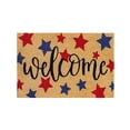 thumbnail image 2 of HCBY Patriotic Welcome Doormat, Independence Day Entry Rug, Star Pattern Design, Non-Slip Silicone Backing, Red White Blue Accents for Front Porch, 2 of 6