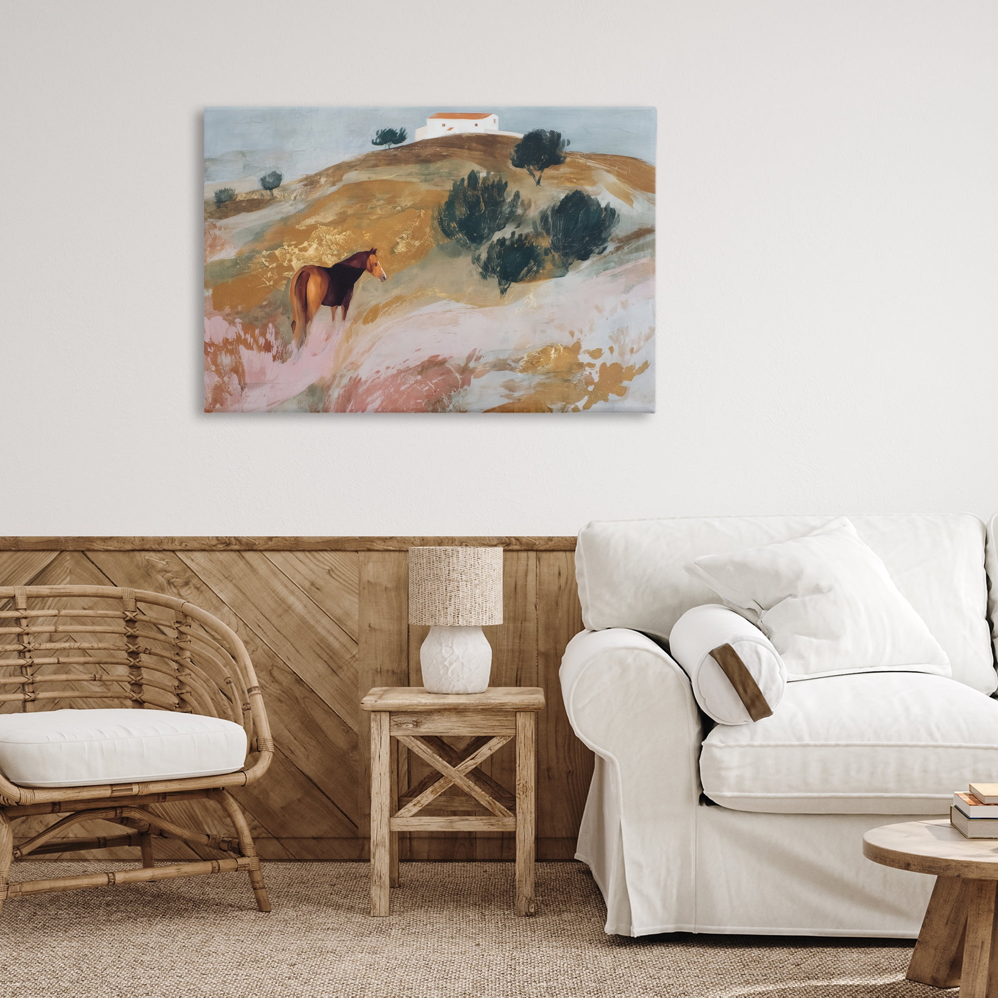Stupell Industries Horse in Tuscan Countryside Canvas Wall Art, design by Chromatic Storm Studio
