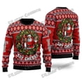 thumbnail image 5 of Suéter navideño feo con estampado 3D de Jesús, no hoy, Satanás, para hombre y mujer, suéter de punto cálido e informal para invierno MY18, 5 of 5